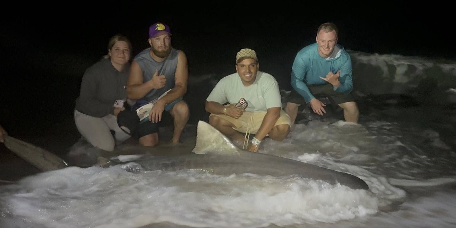Four people fishing in Florida