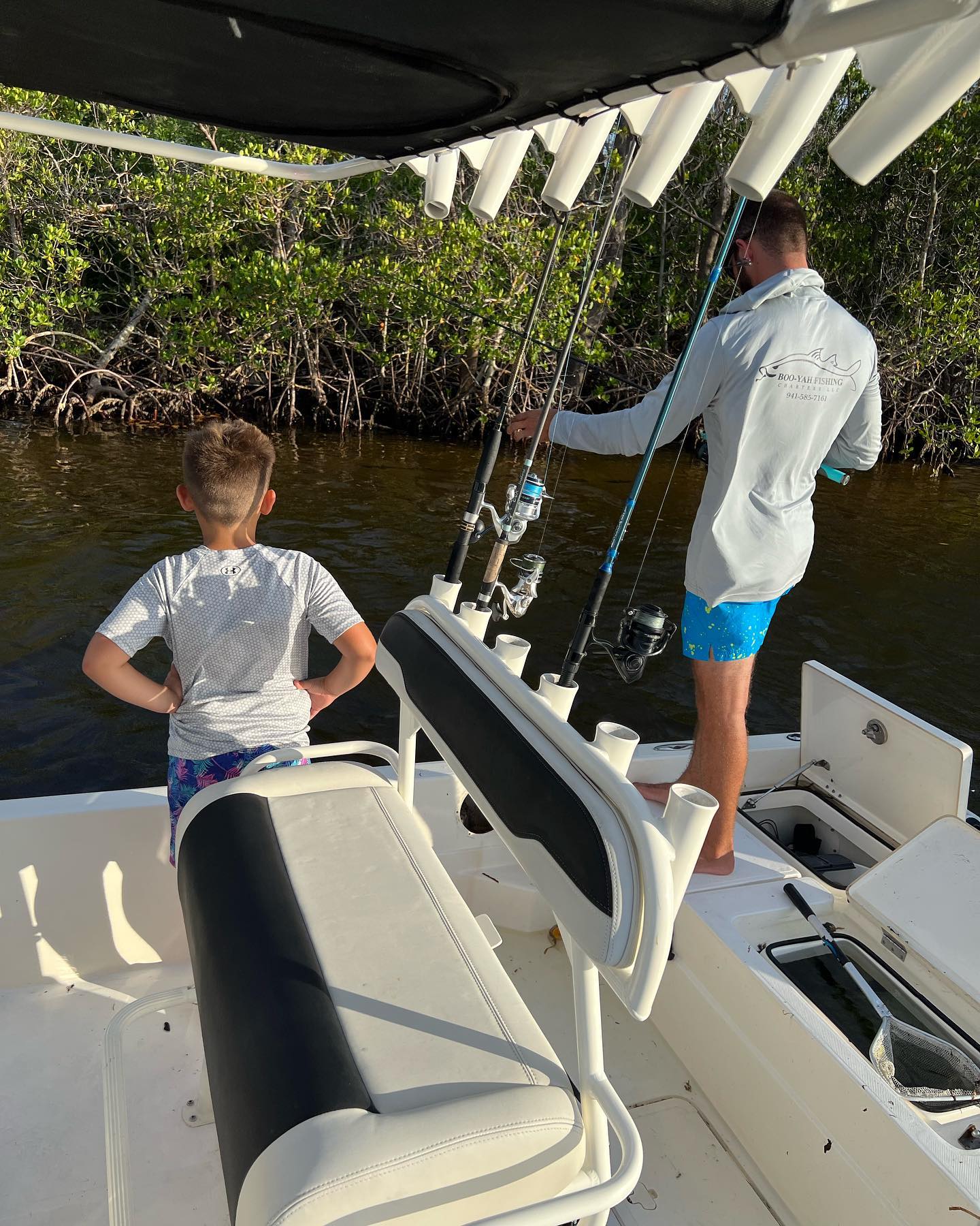Angler enjoying a day of fishing in Placida