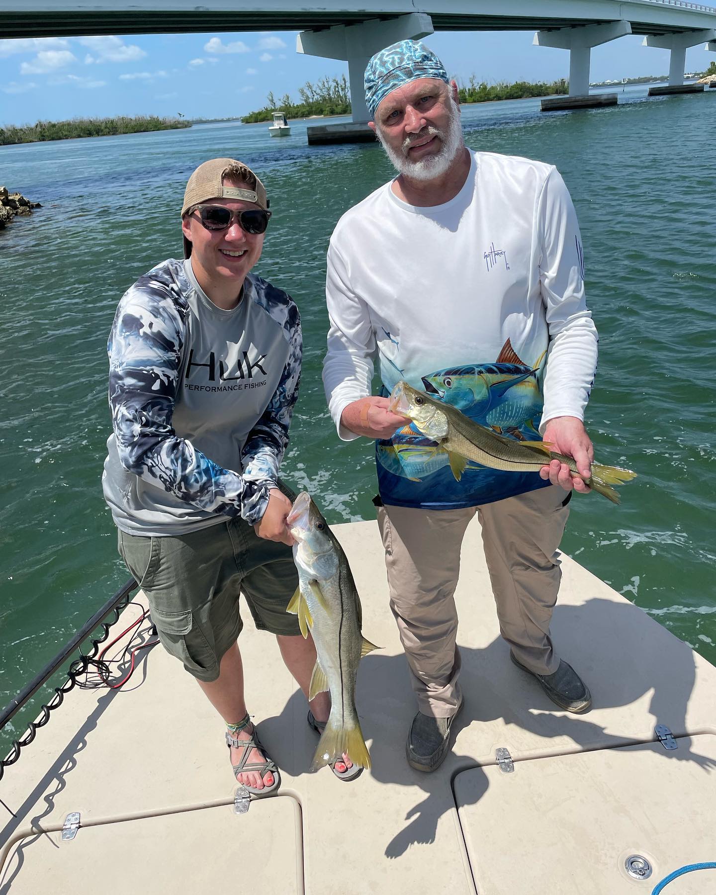 Two snook fish caught on fishing trip in FL