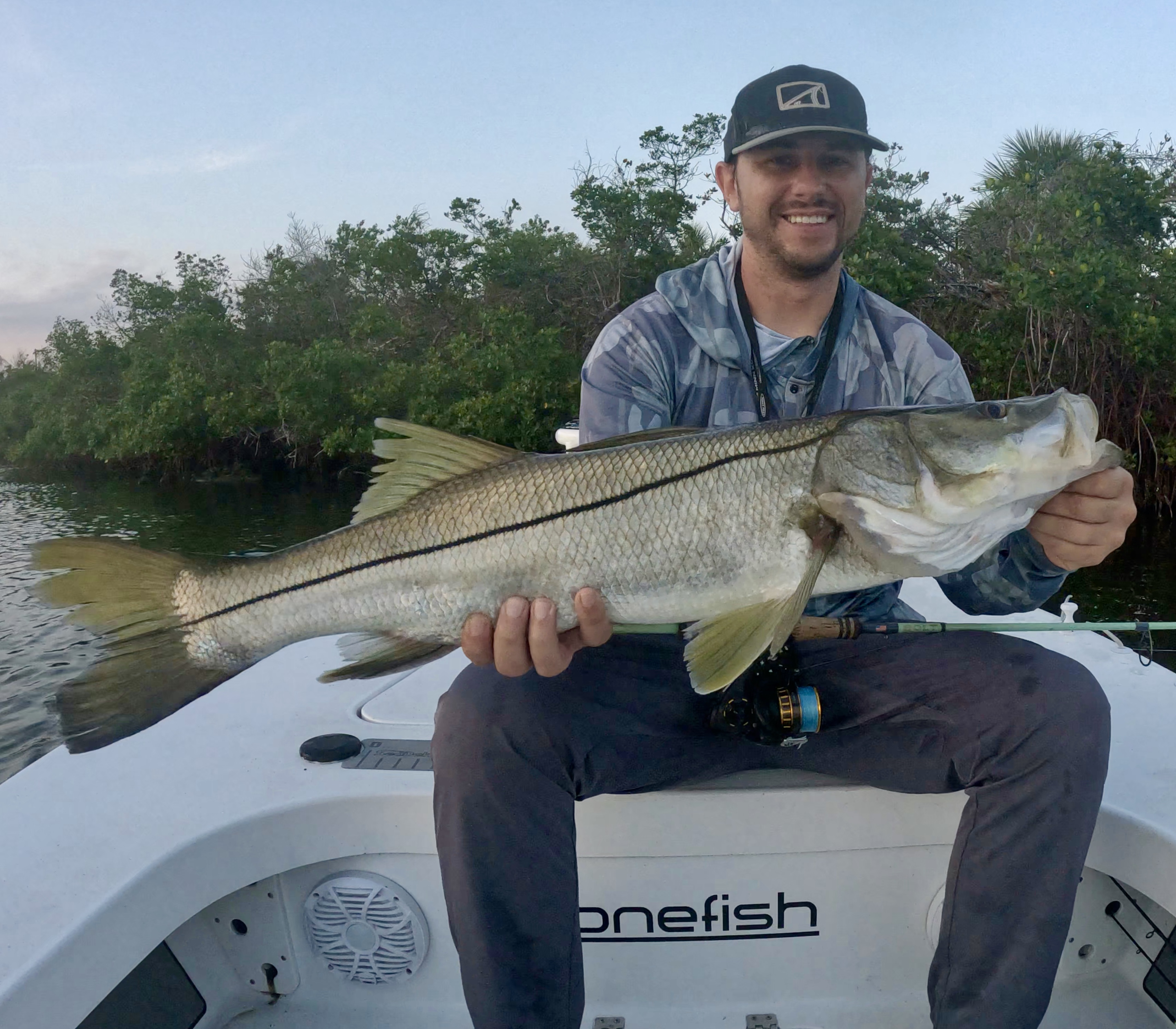 A lone snook fish measuring 39 inches caught in Sarasota