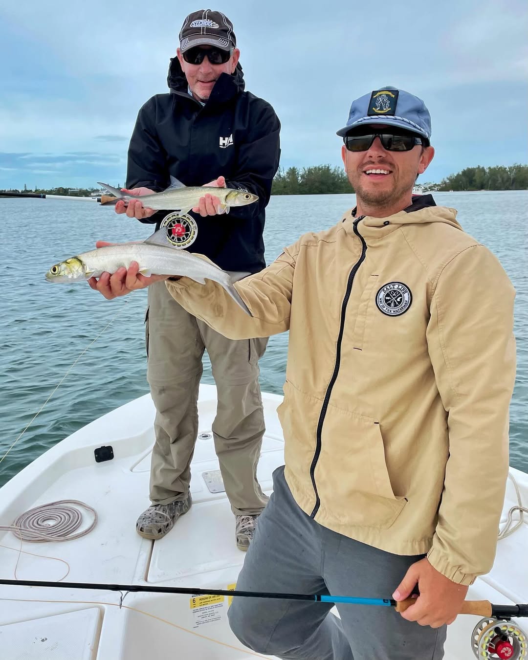 Two ladyfish, 18 inches in size, caught while fishing in FL