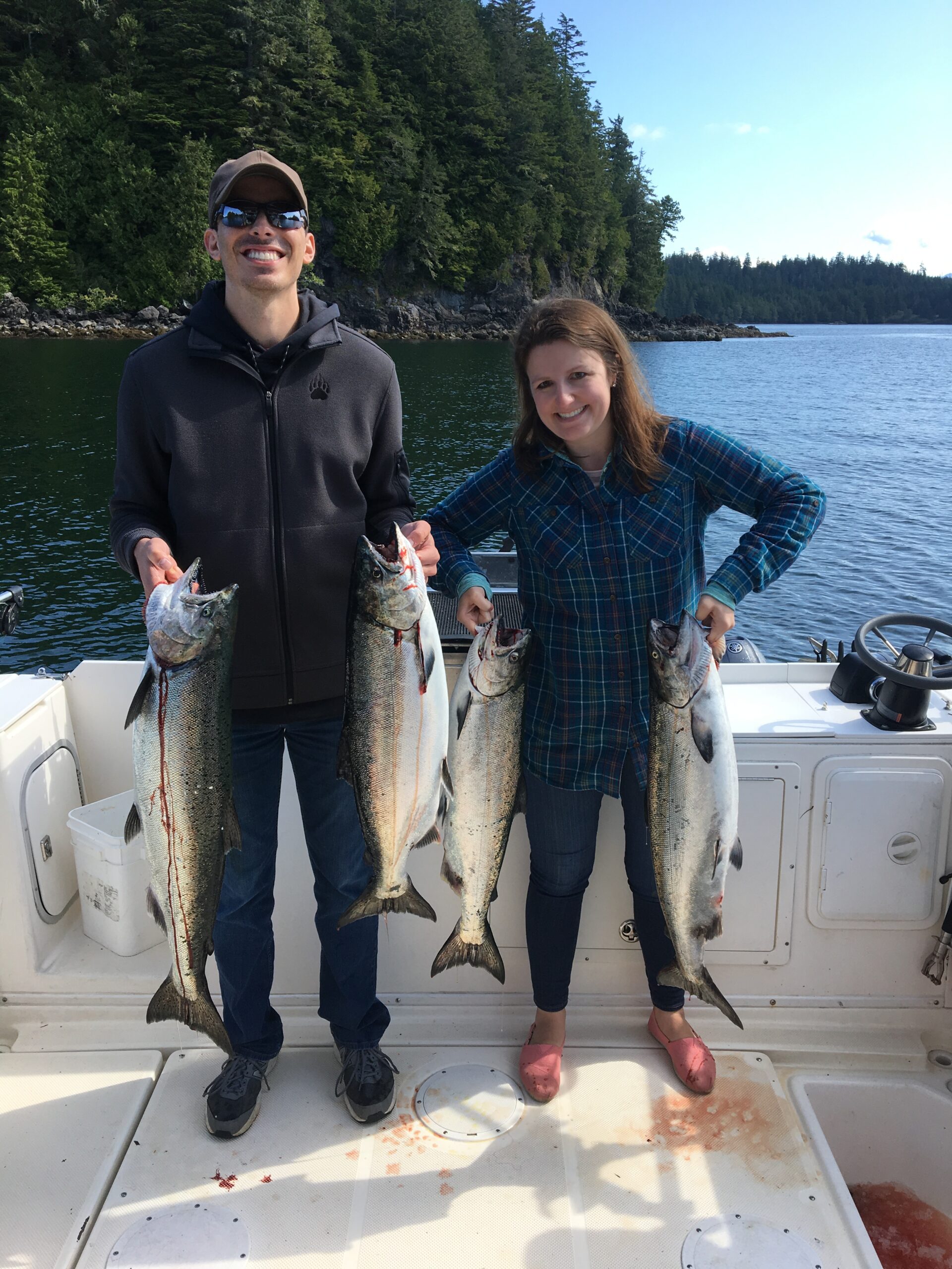 4 chinook salmon caught on fishing trip in BC