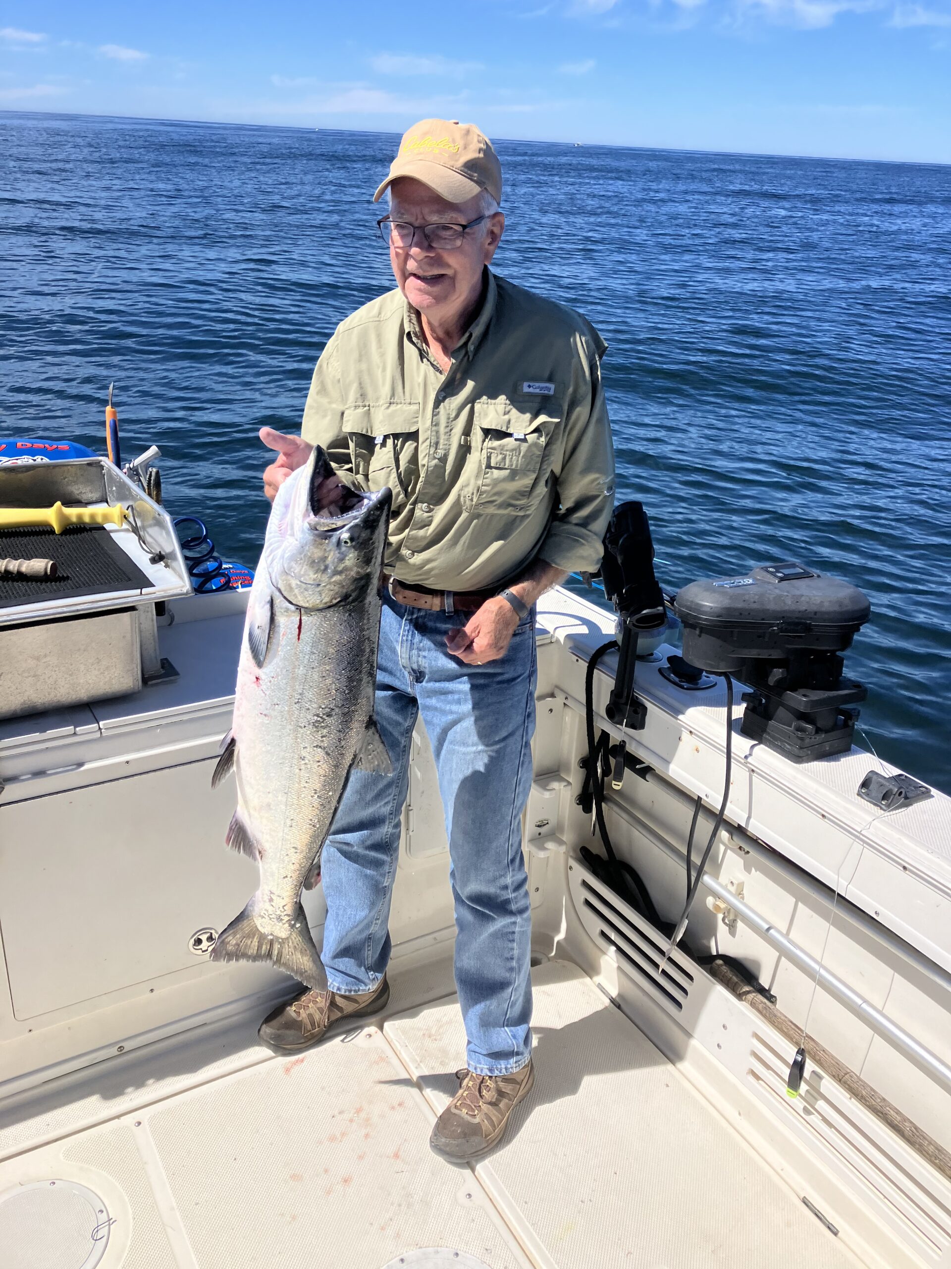 Catch of the day! Coho salmon caught in BC