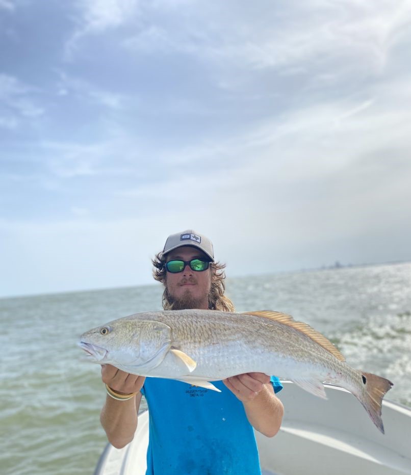 Redfish caught while fishing in Galveston