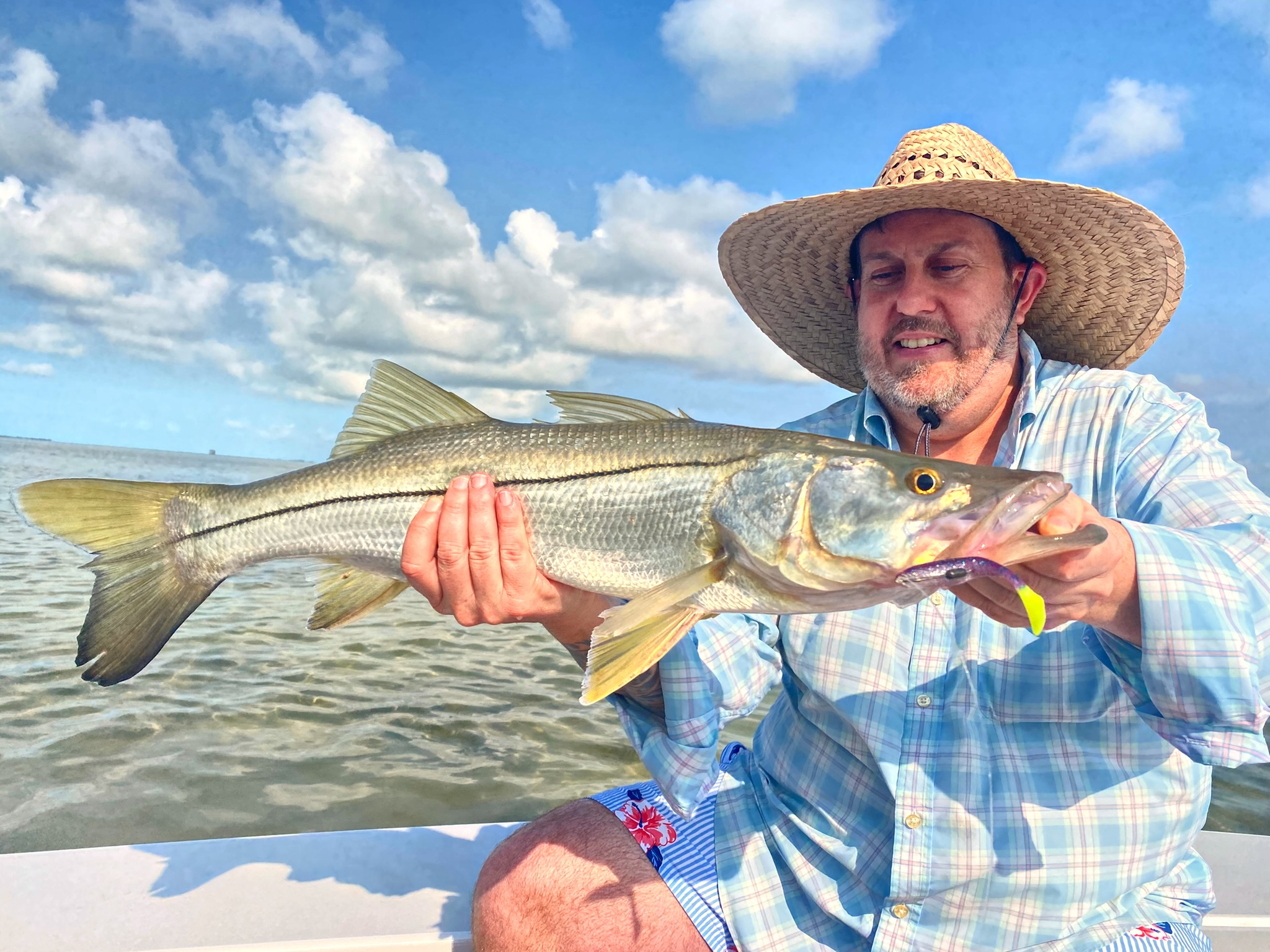 A person fishing for a snook in Homestead