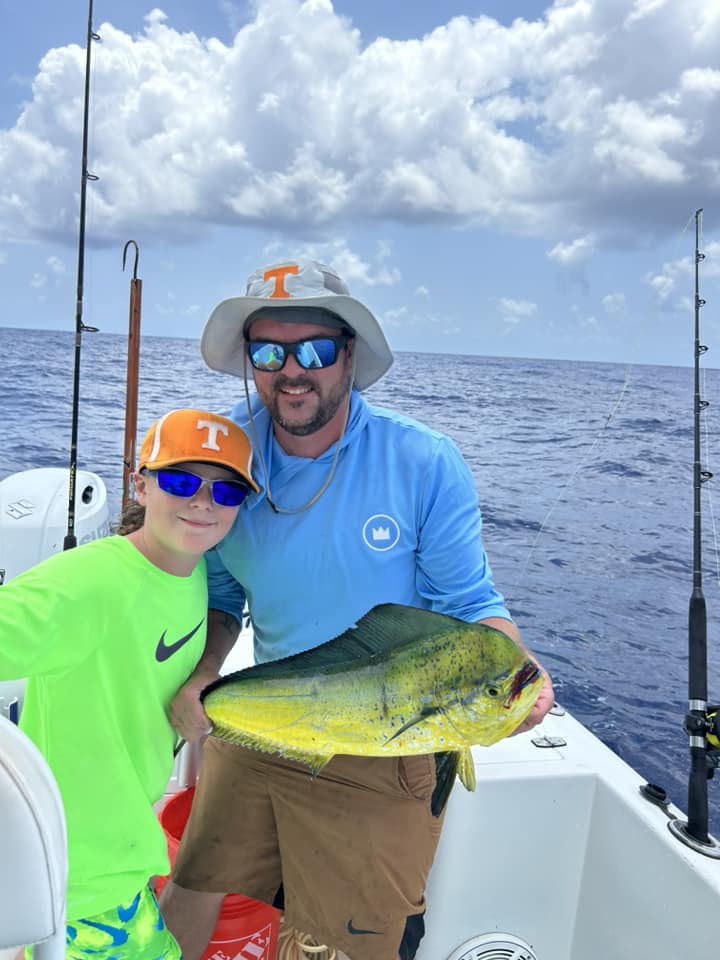 Two people fishing in Marathon, Florida