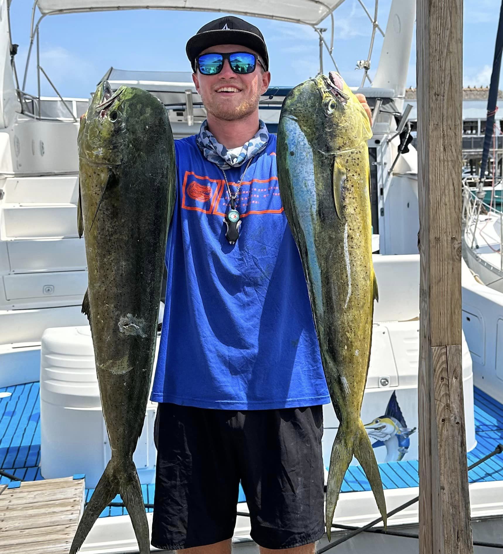 Two big fish caught while fishing in Marathon