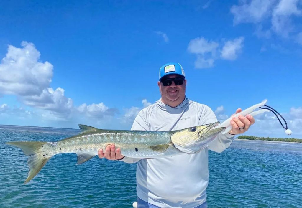 One great barracuda, 41 inches long, caught while fishing in FL