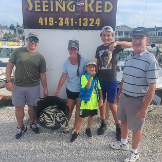 5 people enjoying fishing tours in OH