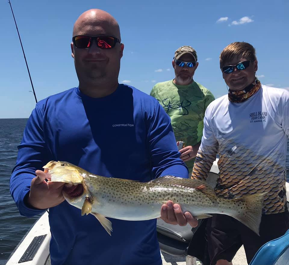Spotted Weakfish, 21 inches long, caught while fishing in St Marks