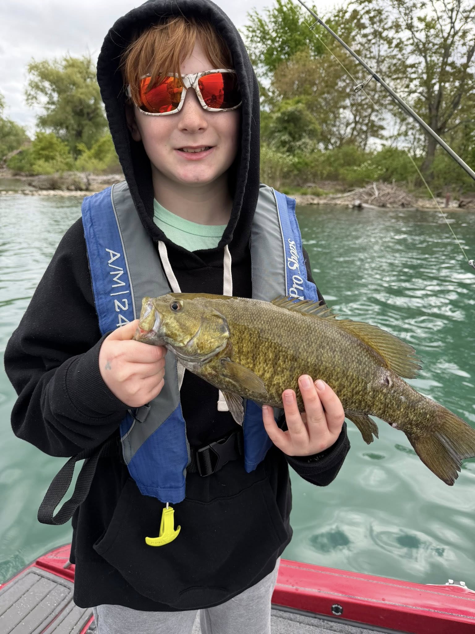 Smallmouth bass caught while fishing in North Tonawanda NY