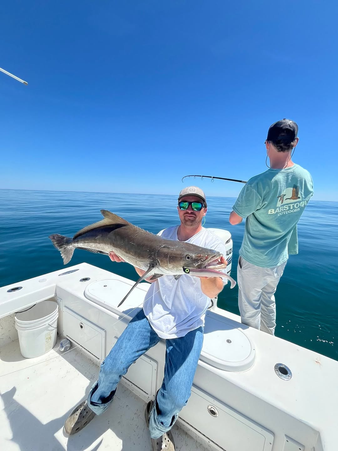 Cobia fishing catch on boat in Virginia Beach VA waters