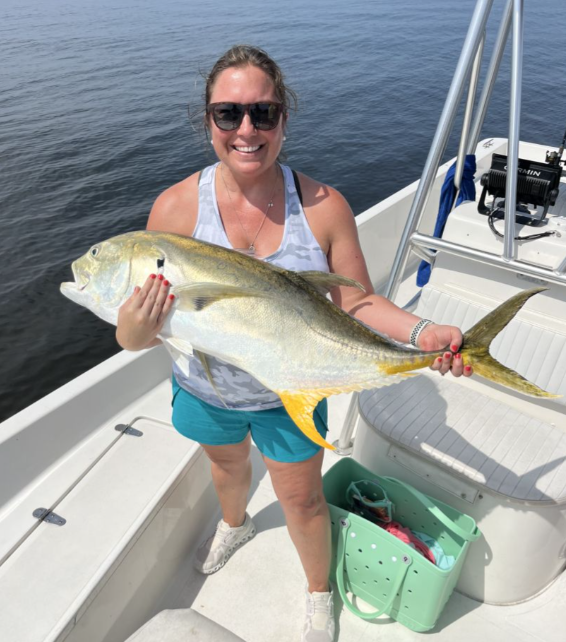 Crevalle Jack, a 28-inch fish, caught on Okaloosa Island