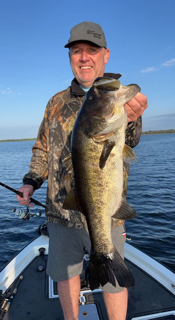 Caught a large Florida Bass while fishing in FL