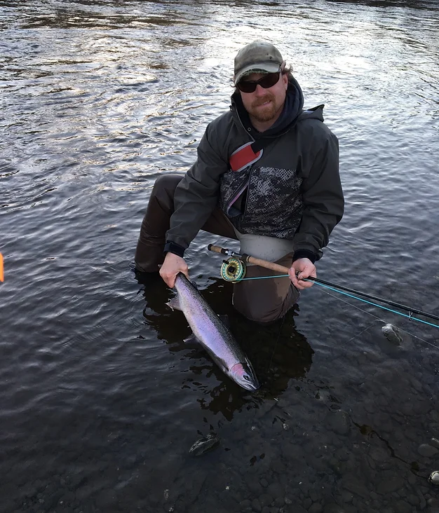 A person fishing in Homer, Alaska