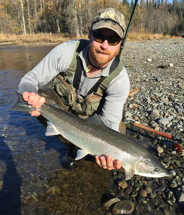 Lone angler fishing in Homer, Alaska
