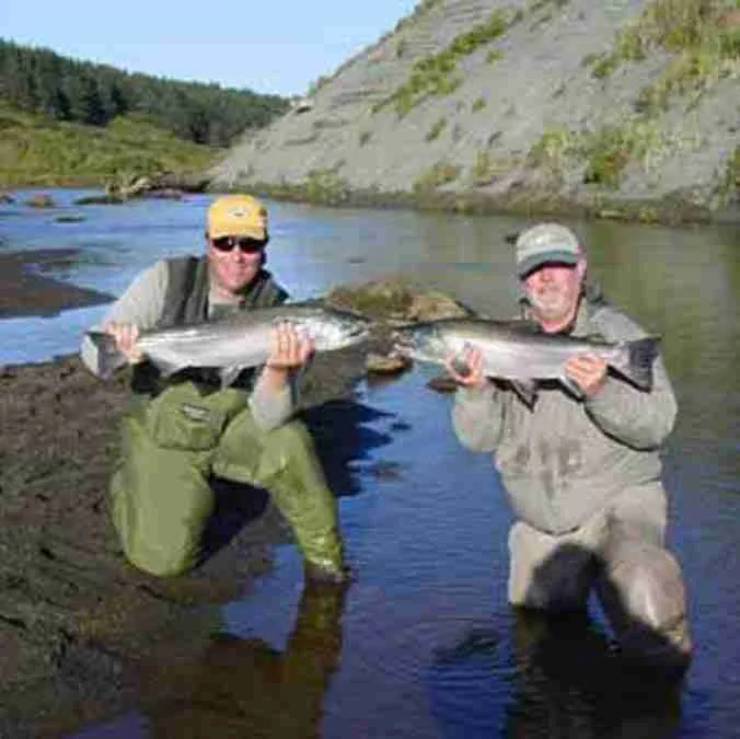 2 rainbow trout caught fishing in Cordova