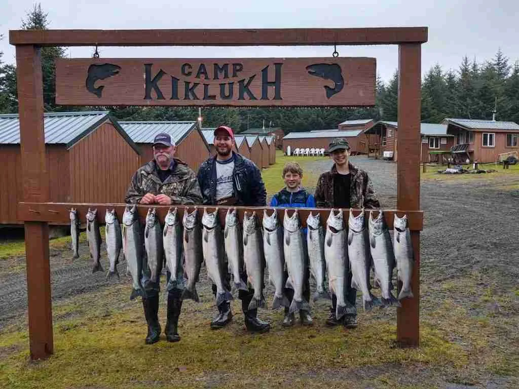 8 pink salmon caught while fishing in AK