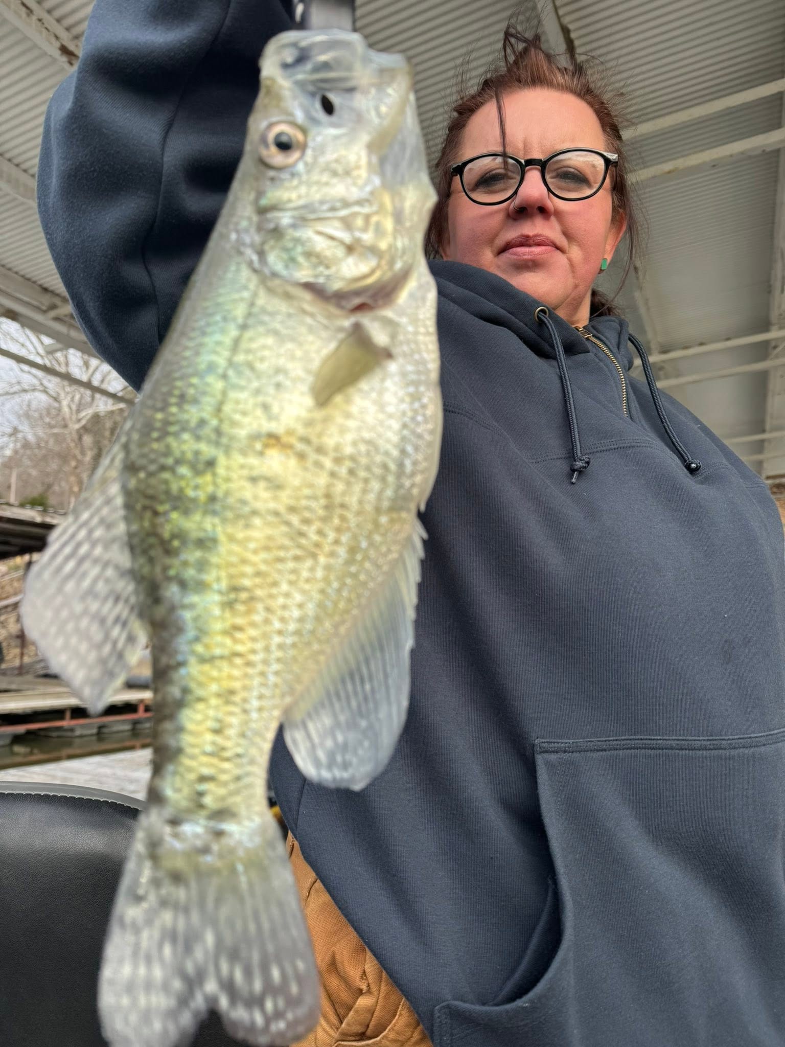 Large fish catch held up displaying successful fishing results in Bolivar MO