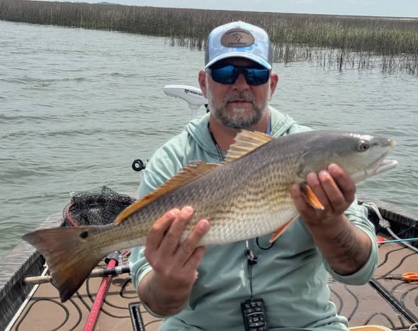 Redfish caught while fishing in Ludowici GA waters