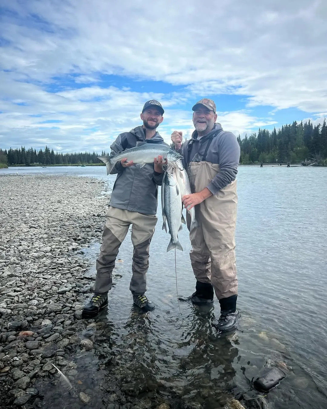 Two Chinook salmon caught in Alaska