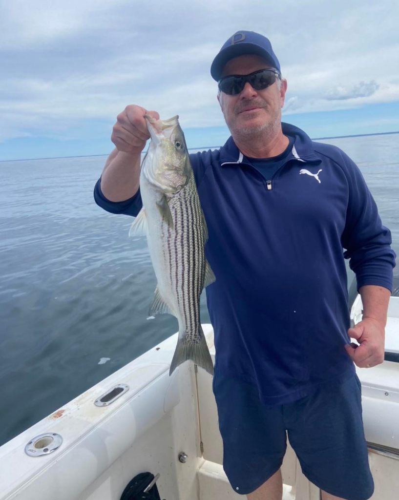 Striped bass fishing in MA