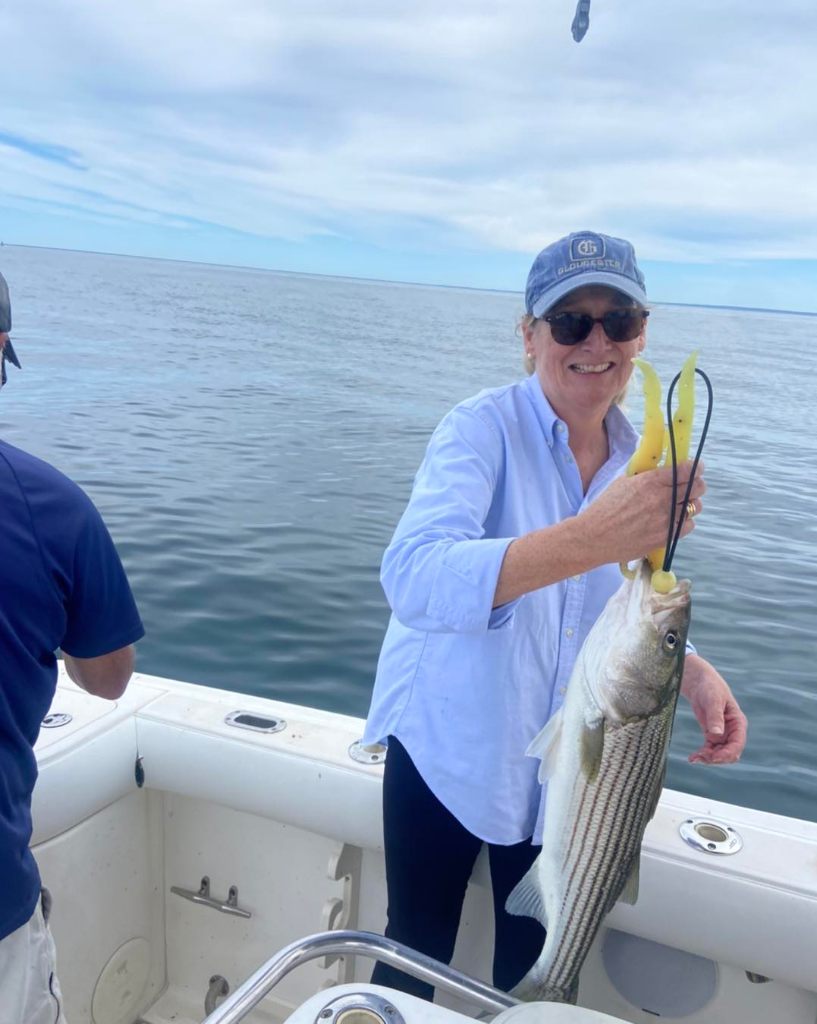 Striped bass caught fishing in Dennis