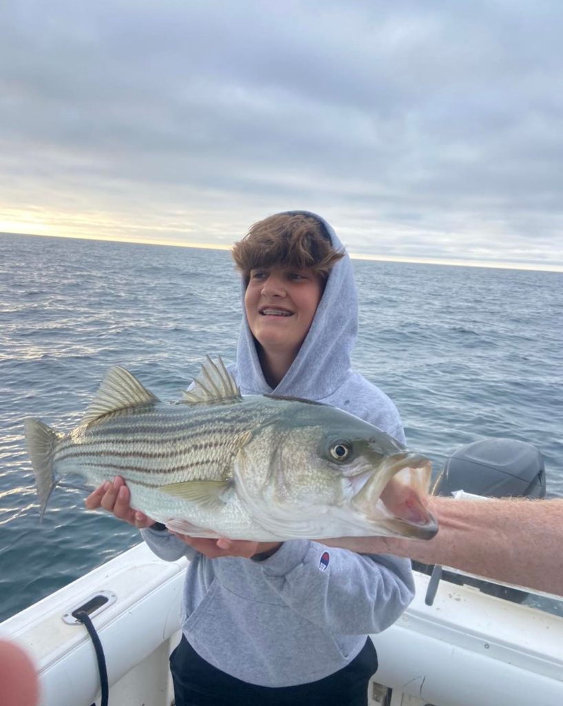 Striped bass caught on fishing trip in MA