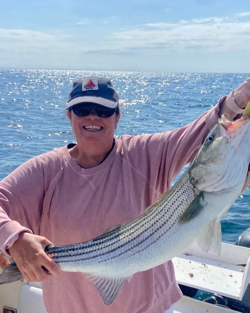 Striped bass caught fishing in MA