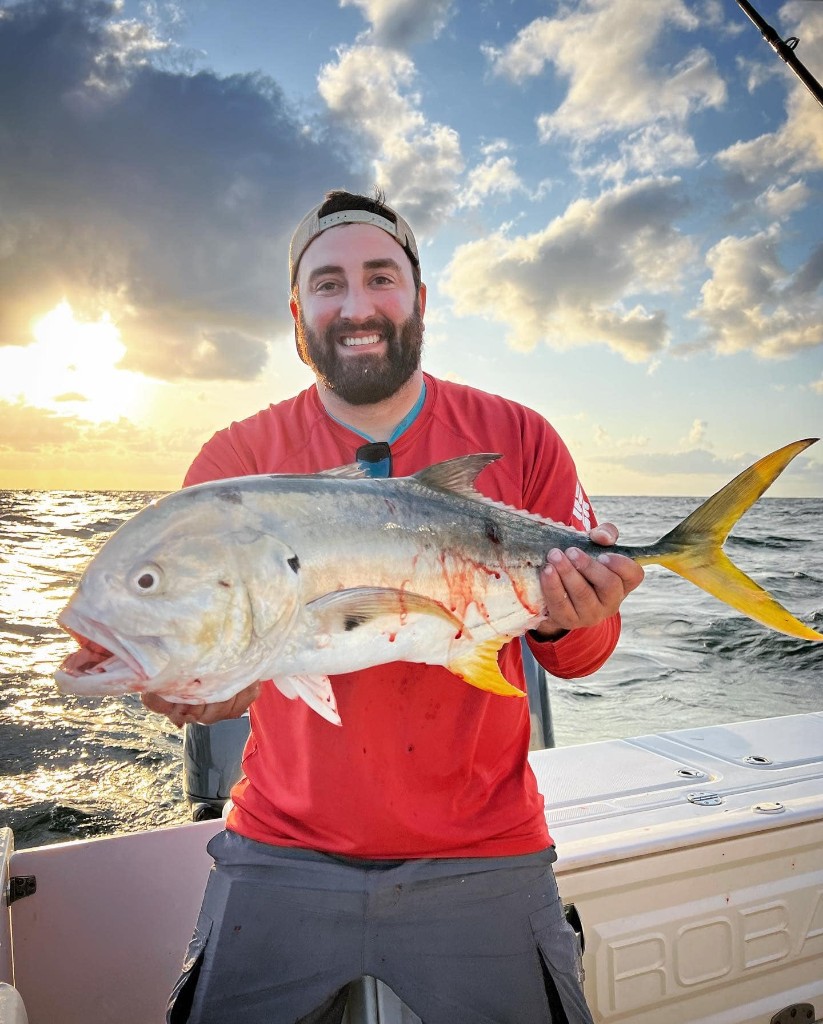 Crevalle Jack, a large fish caught while fishing in Texas