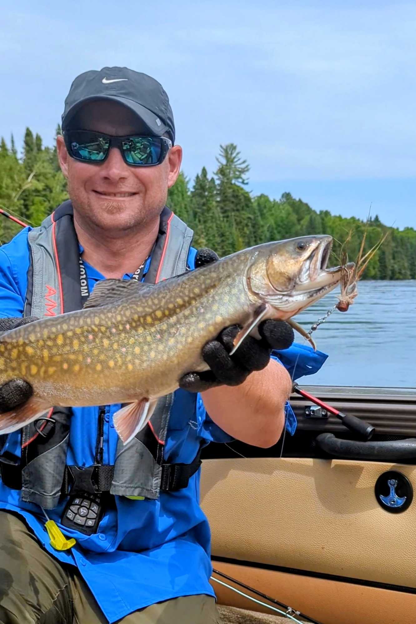 Brook trout caught while fishing in Nipigon ON
