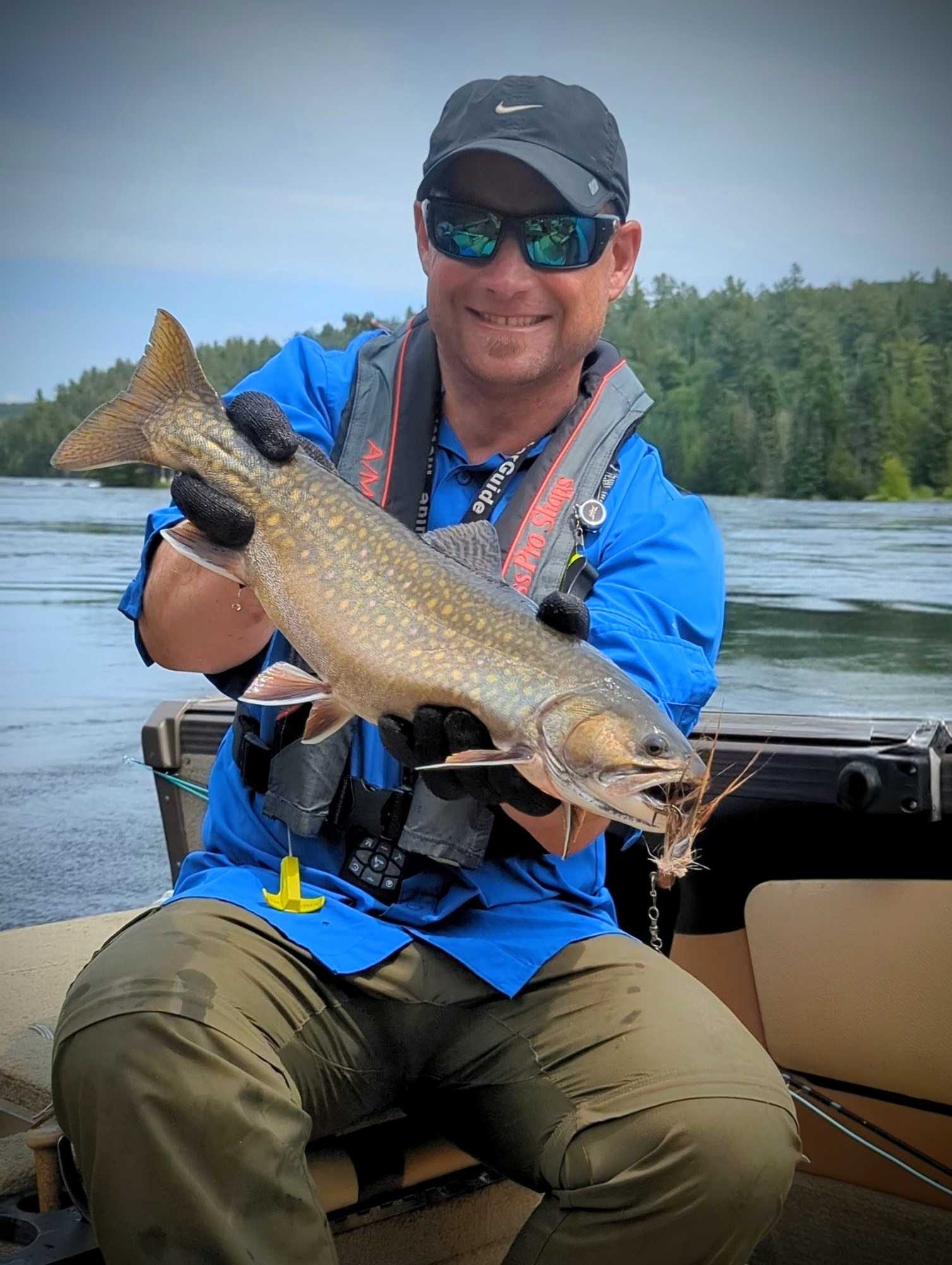 Brook trout caught during fishing tour in Nipigon ON