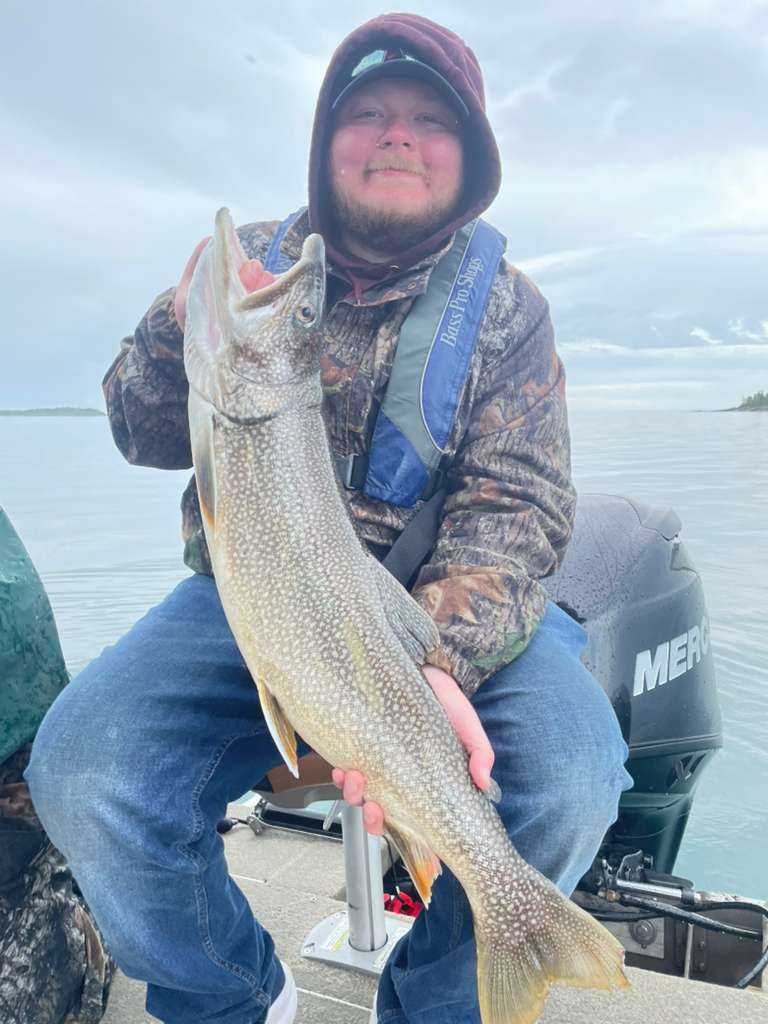 Lake trout caught during fishing tour in Nipigon ON