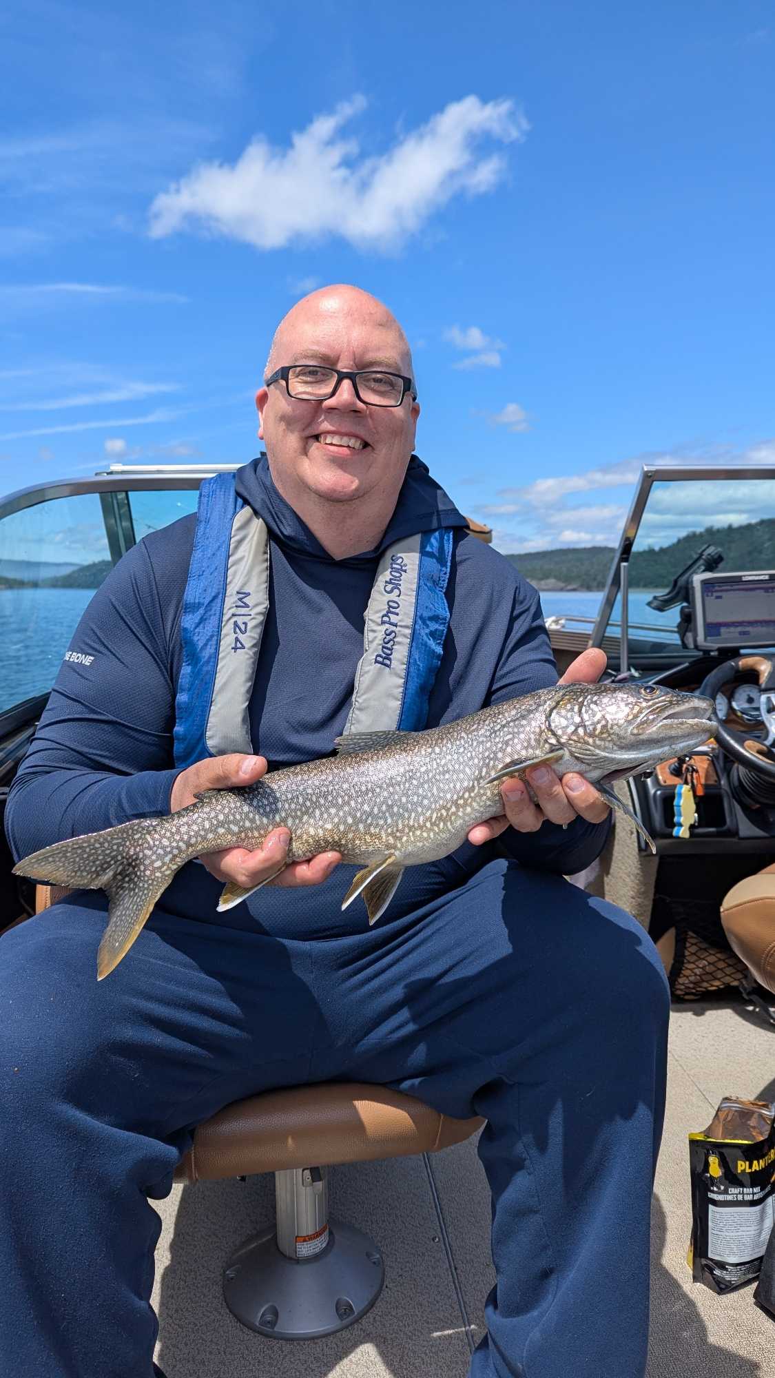 Lake trout caught during fishing tour in Nipigon Ontario