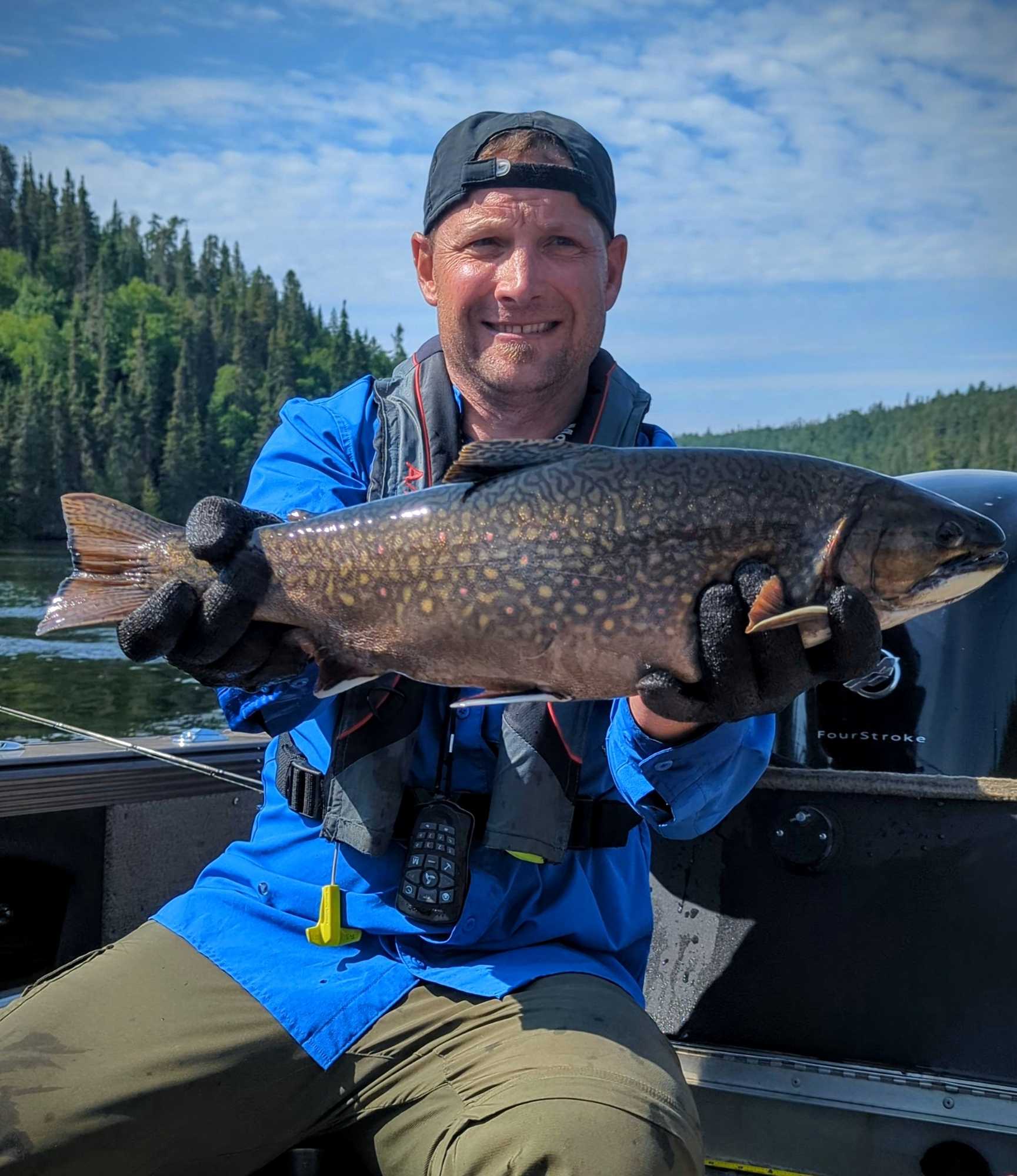 Brook trout caught during fishing tour in Nipigon Ontario