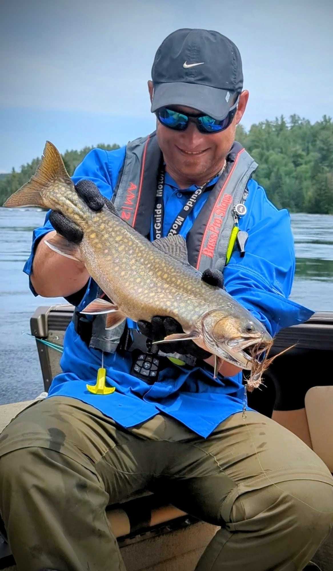 Lake trout caught during fishing tour in Nipigon Ontario