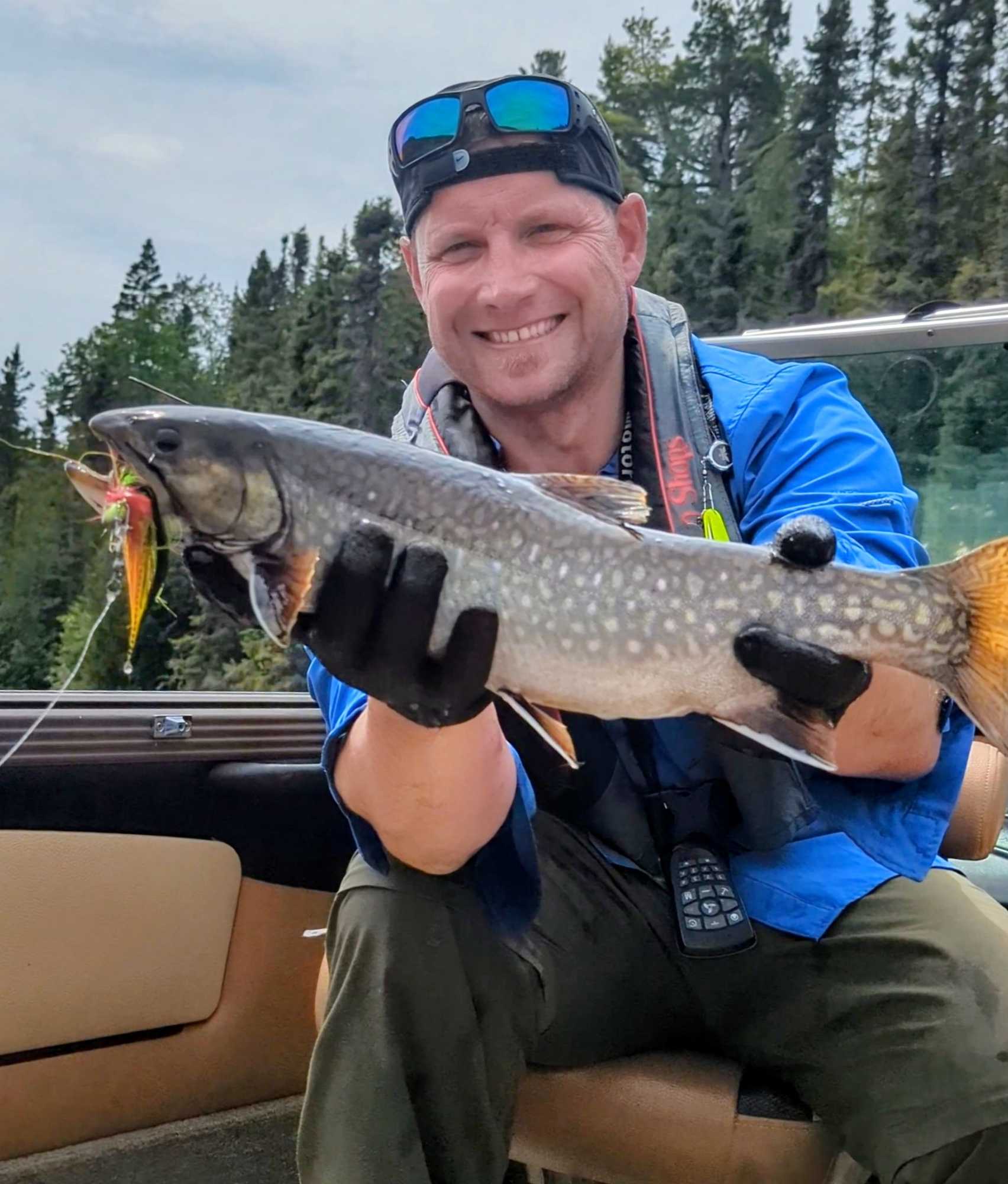 Lake trout caught during fishing tour in Nipigon Ontario