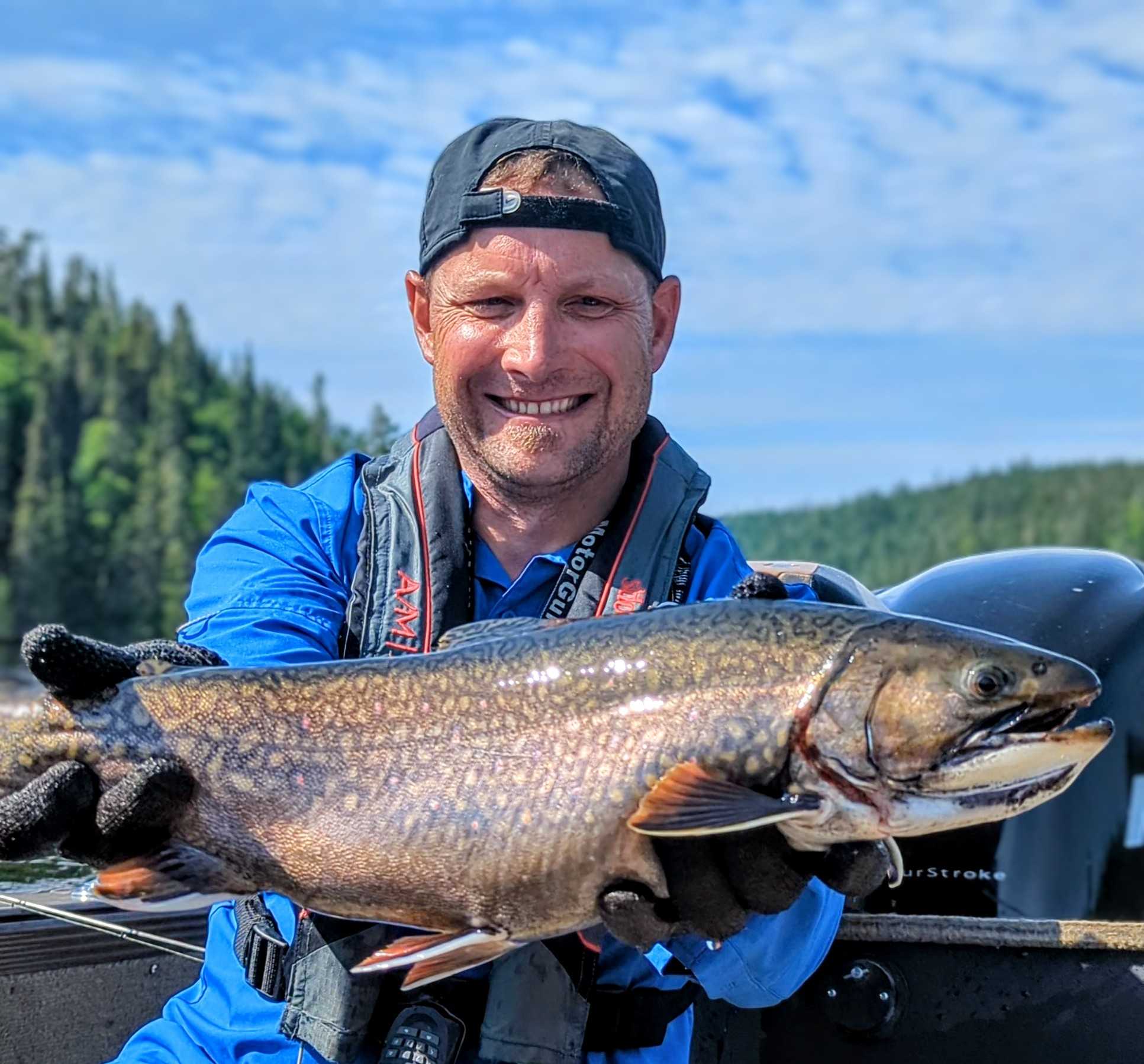Large lake trout caught during fishing tour in Nipigon Ontario