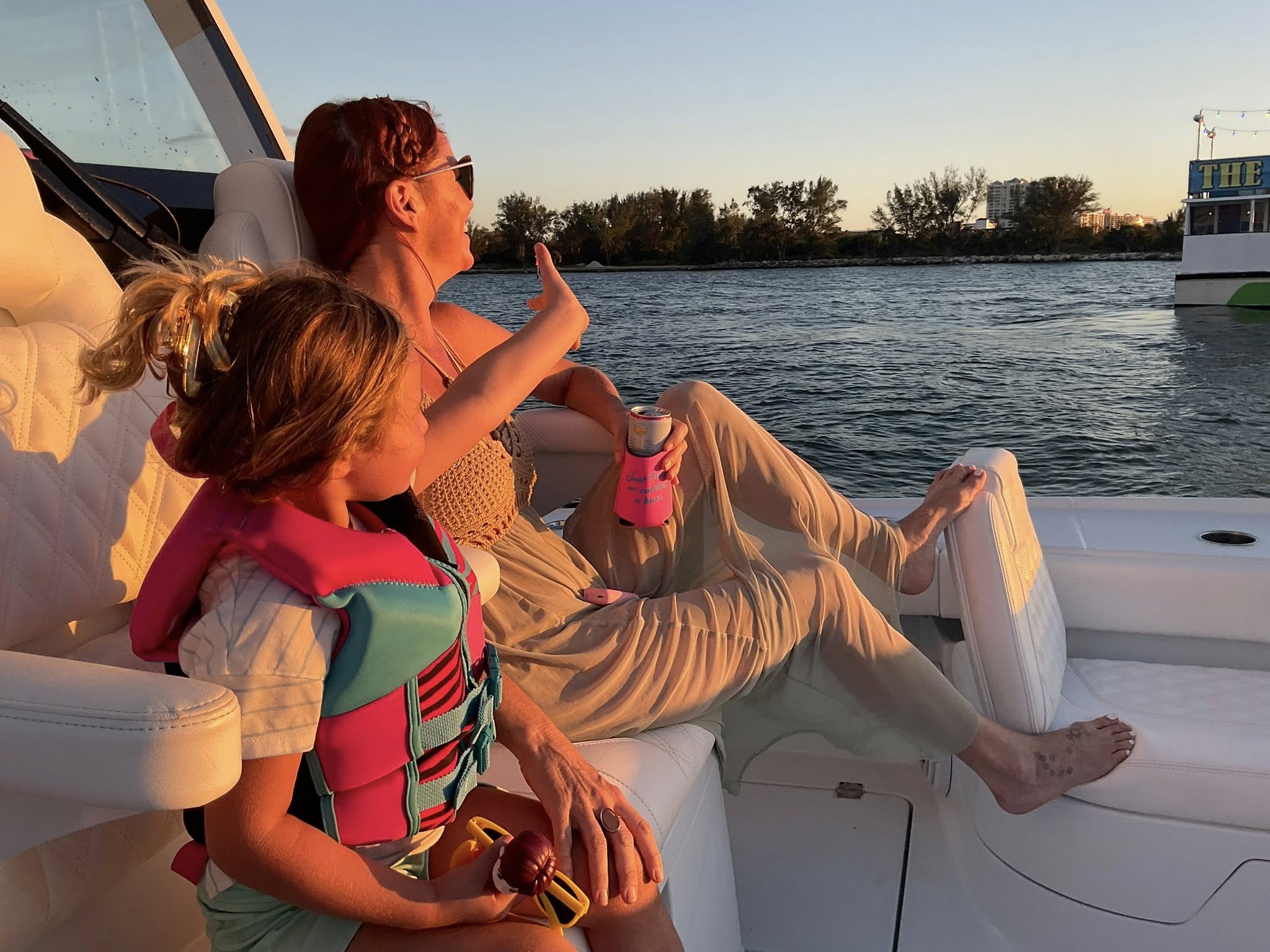 Half day family fishing charter boat in Clearwater waters catching Spanish Mackerel and Snapper