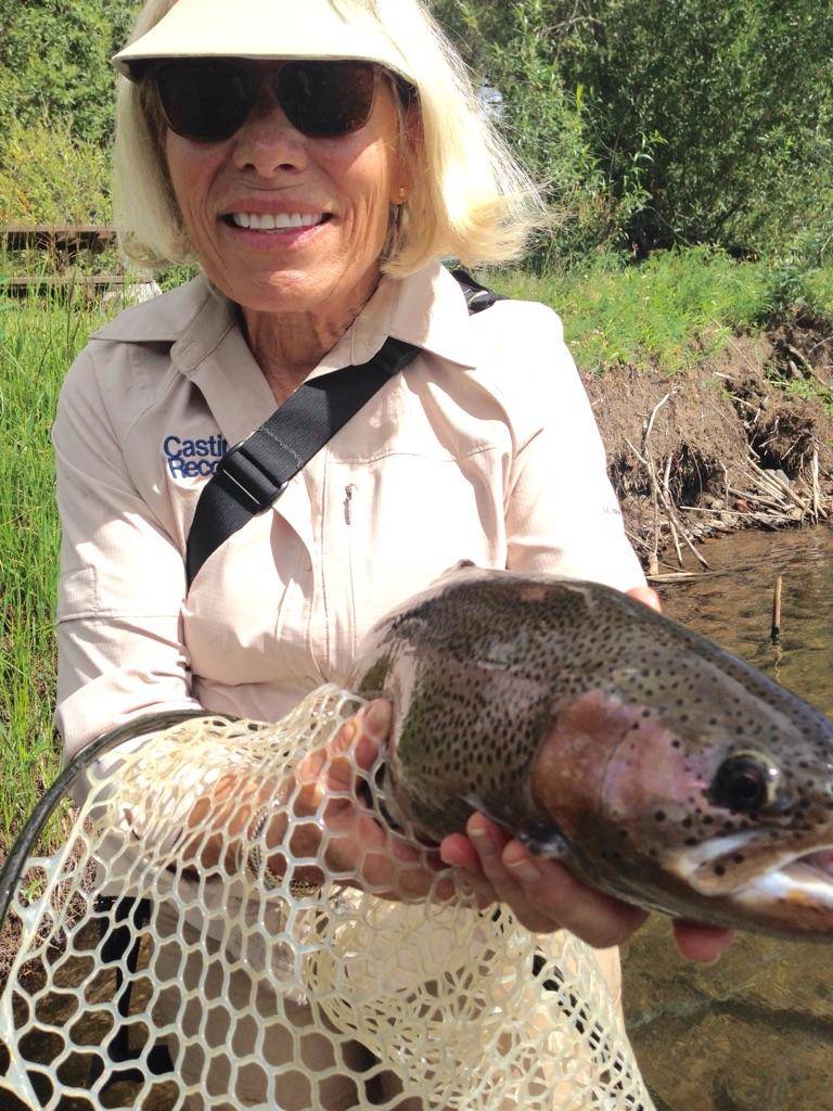 A lone angler fishing in New Mexico