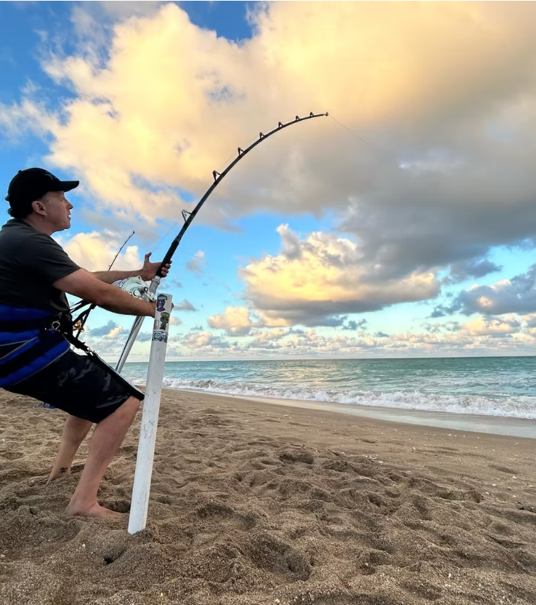 Person fishing at St. Pete Beach