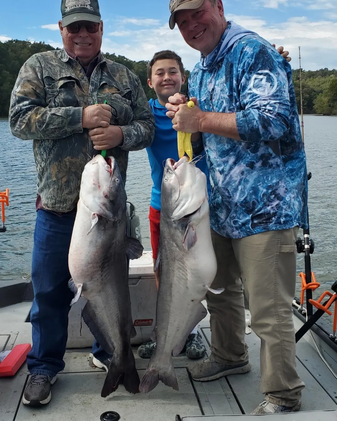 Two blue catfish caught in Chattanooga