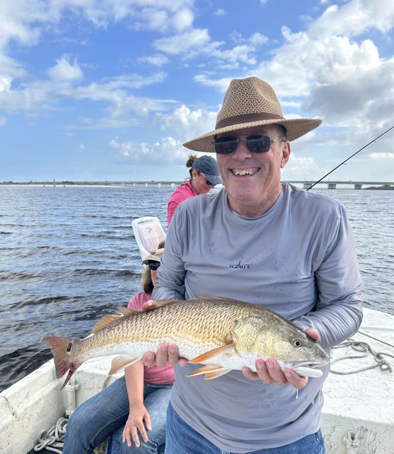 Redfish caught during fishing charter in St. Augustine FL