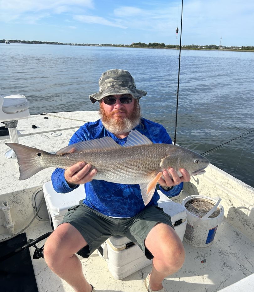 Redfish catch held on fishing boat in St. Augustine FL waters