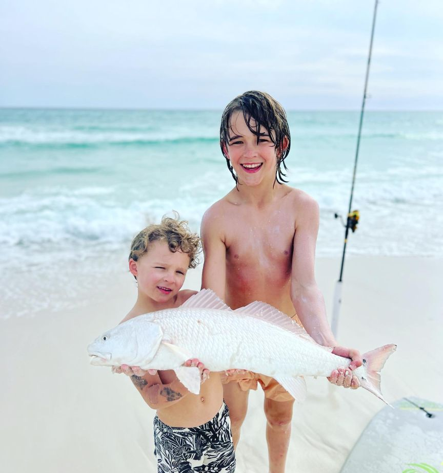 2 people fishing at Santa Rosa Beach