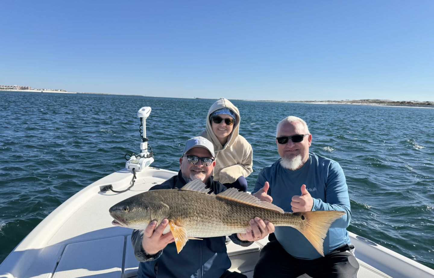Redfish measuring 43 inches caught at Santa Rosa Beach