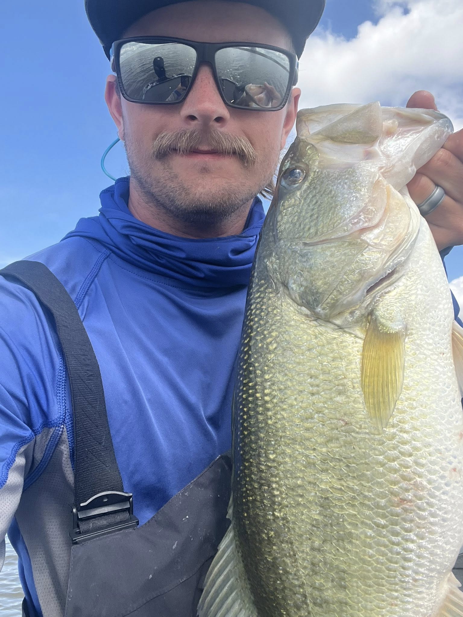 Large bass caught fishing in Ridgeland MS
