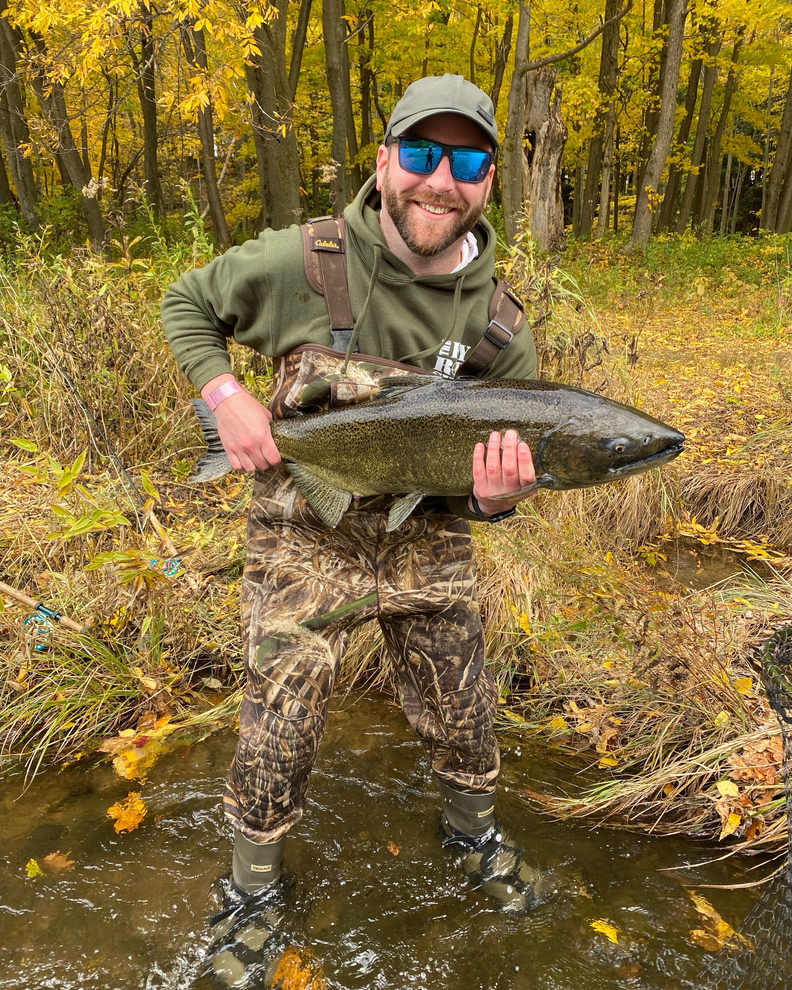 One person fishing in NY