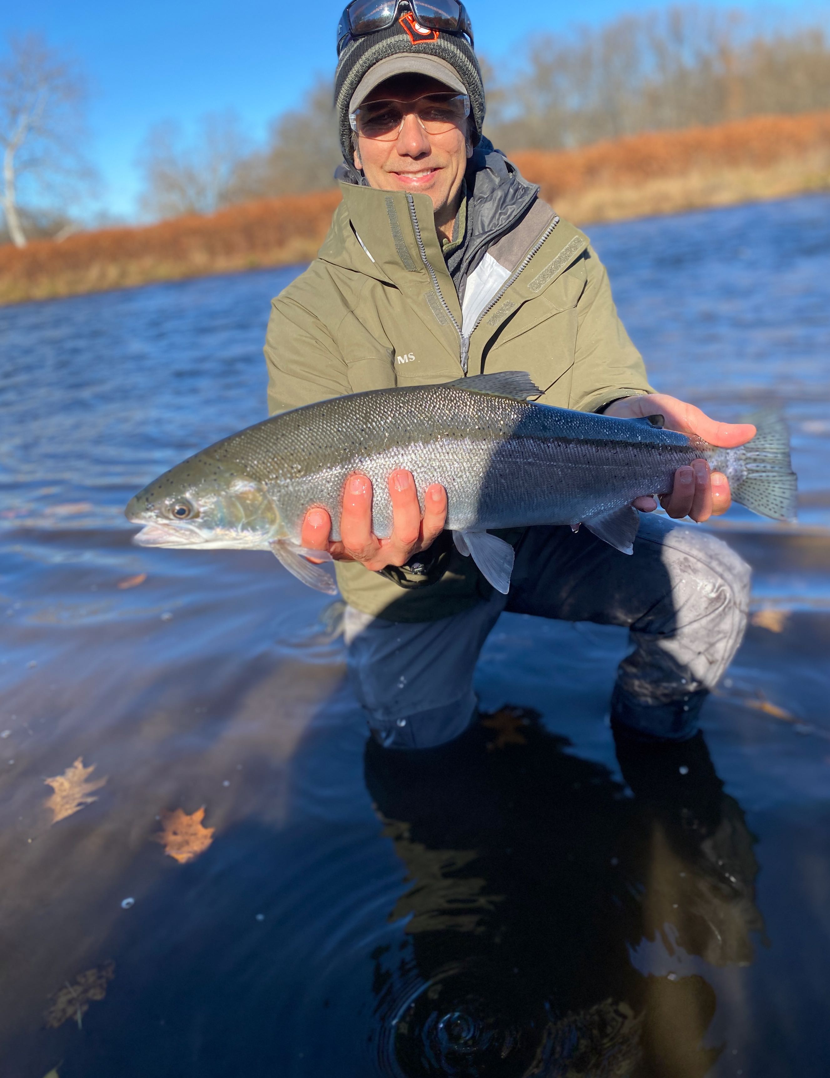 Lone angler fishing in NY