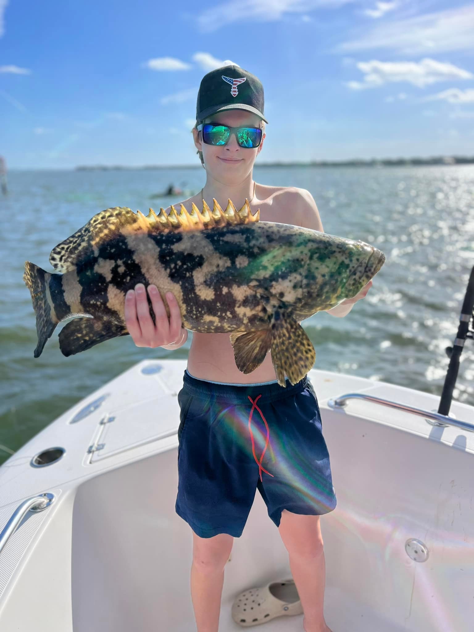 Goliath grouper caught while fishing in Jensen Beach FL